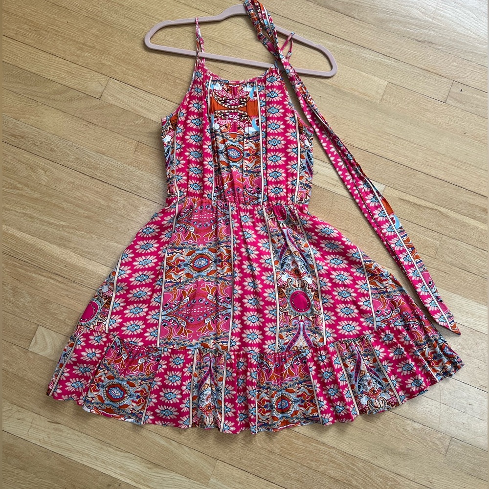 Pink Patterned Sundress